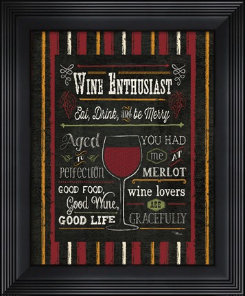 Framed Wine Enthusiast II Print