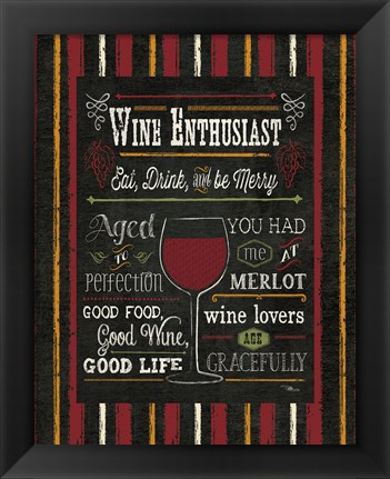 Framed Wine Enthusiast II Print