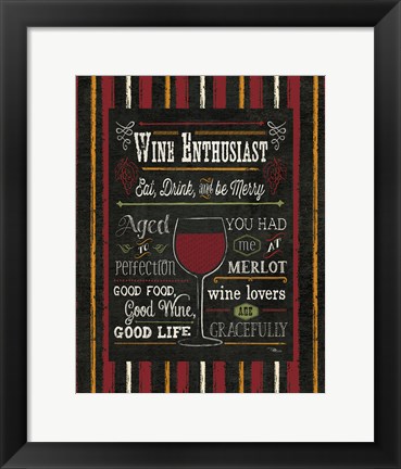 Framed Wine Enthusiast II Print