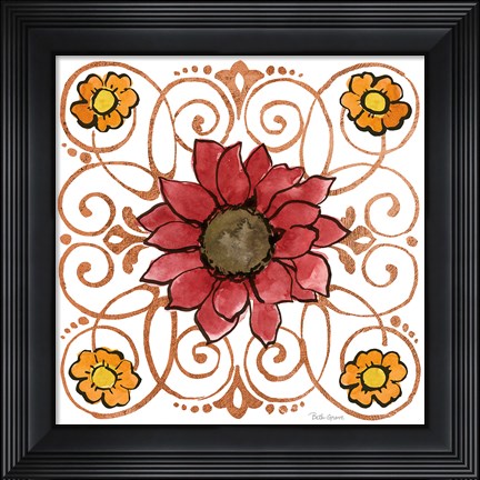 Framed October Garden VIII Print