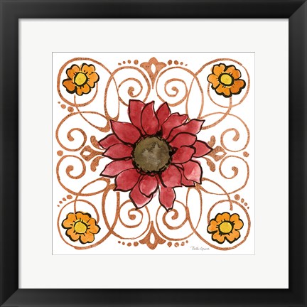 Framed October Garden VIII Print