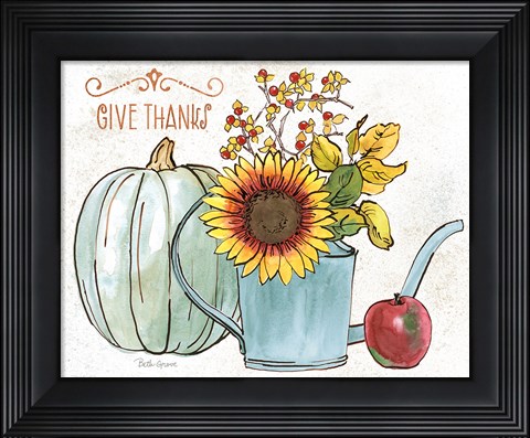 Framed October Garden III Print