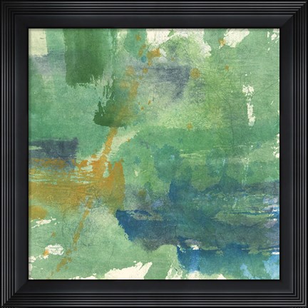 Framed Blue Accent I Print