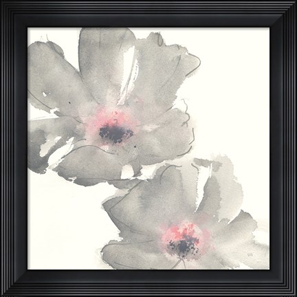 Framed Gray Blush Cosmos I Print
