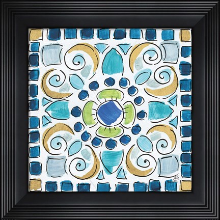 Framed Peacock Allegory V Print