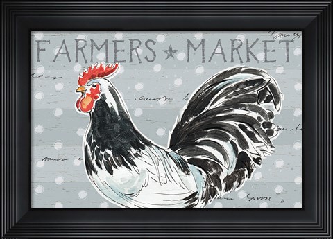 Framed Roosters Call I Print