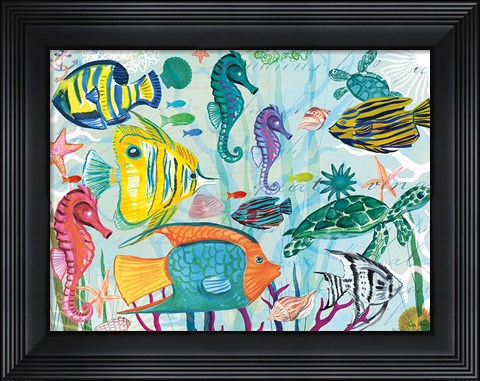 Framed Tropical Underwater V Print