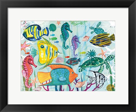 Framed Tropical Underwater V Print