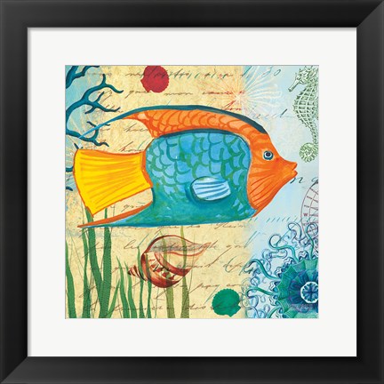 Framed Tropical Underwater I Print