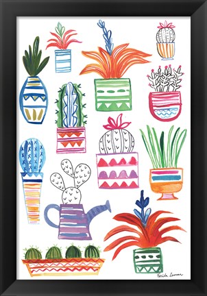 Framed Funky Cacti II Print
