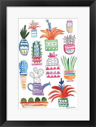 Framed Funky Cacti II Print