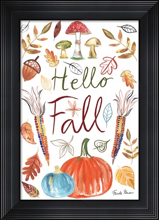 Framed Hello Fall I Print