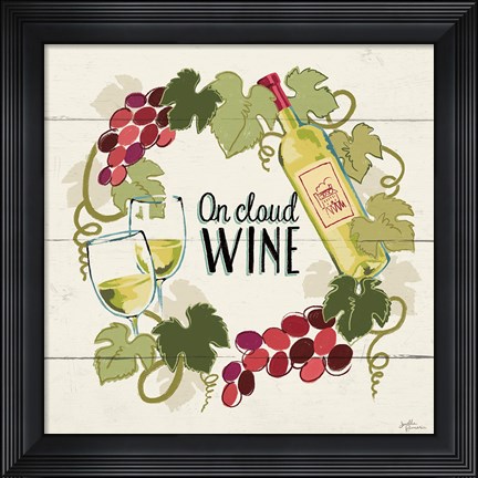Framed Wine and Friends VIII Print