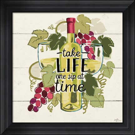 Framed Wine and Friends VII Print