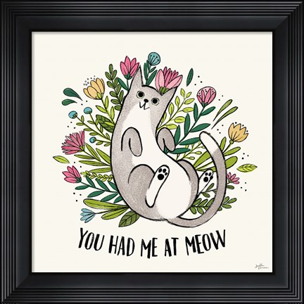 Framed Purrfect Garden III Print