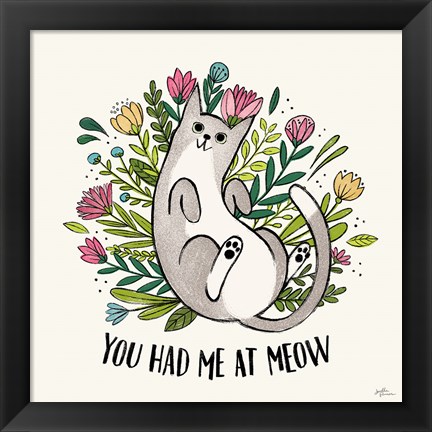 Framed Purrfect Garden III Print