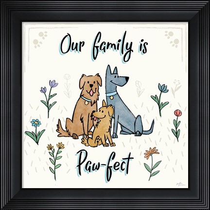 Framed Dogs in the Garden IV Print