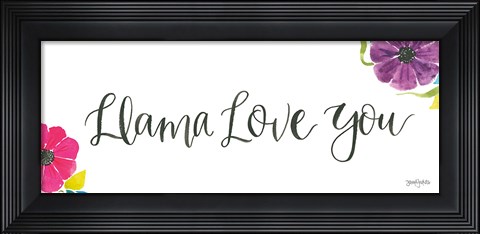 Framed La La Llama VII Print