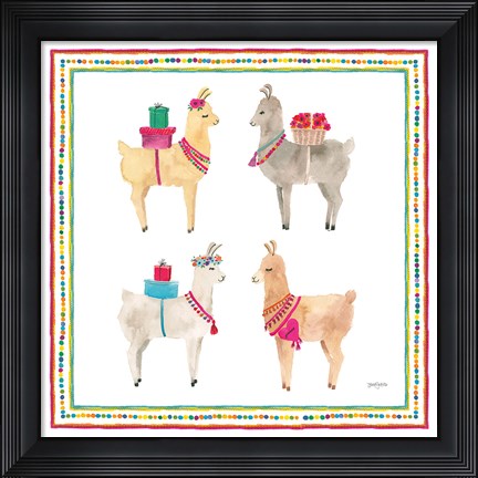 Framed La La Llama V Print