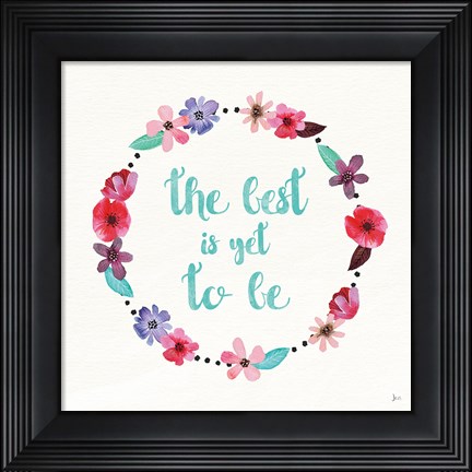 Framed Simply Amazing II Blue and Blush Print