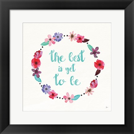 Framed Simply Amazing II Blue and Blush Print