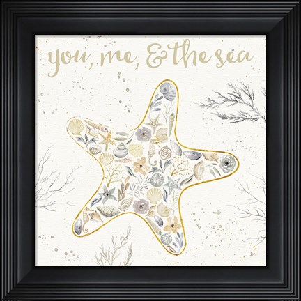 Framed Seaside Blossoms II Neutral Print