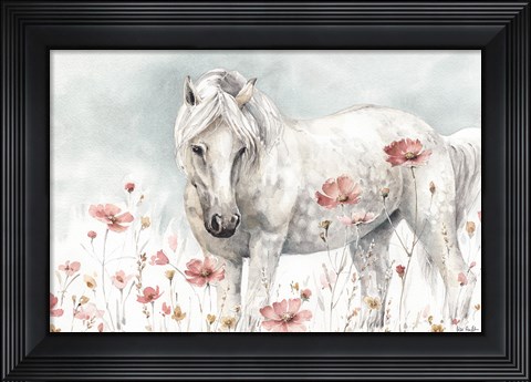 Framed Wild Horses II Print