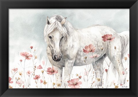 Framed Wild Horses II Print