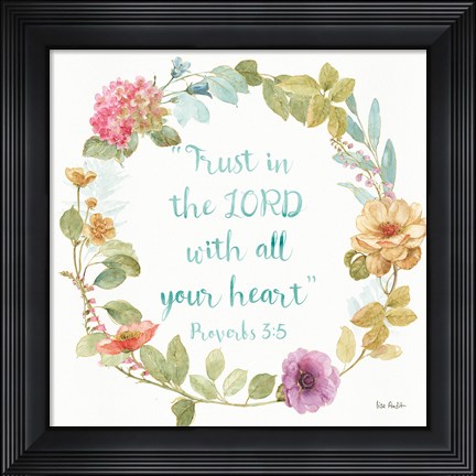 Framed Rainbow Seeds Proverb II Print