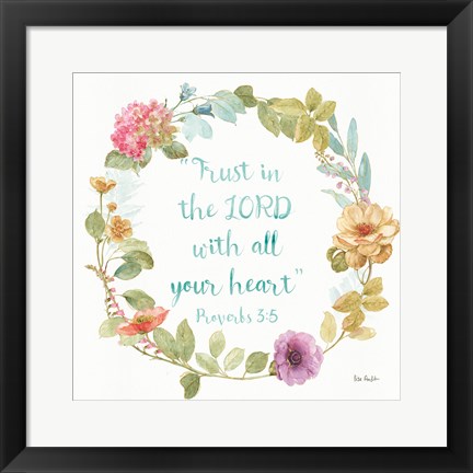 Framed Rainbow Seeds Proverb II Print