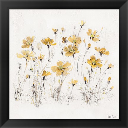 Framed Wildflowers III Yellow Print