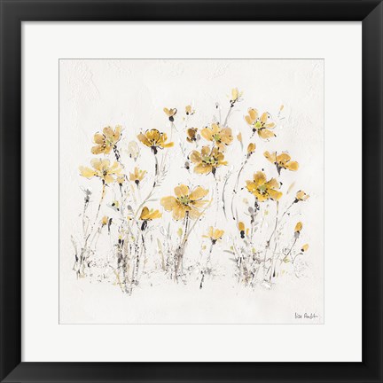 Framed Wildflowers III Yellow Print