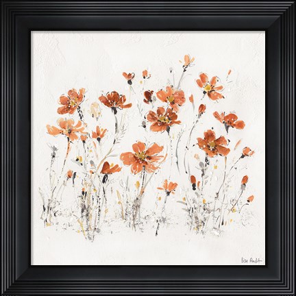 Framed Wildflowers III Orange Print