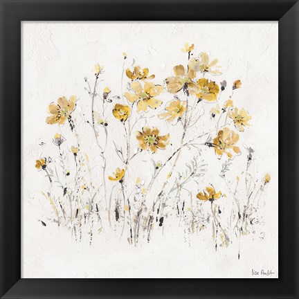 Framed Wildflowers II Yellow Print