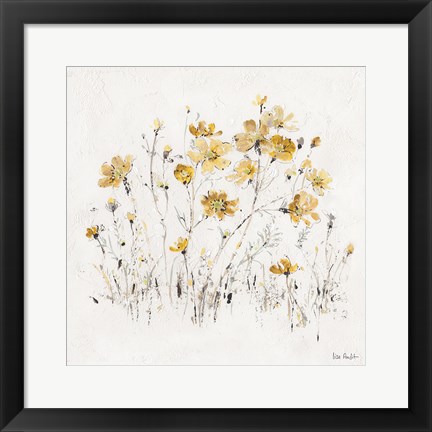 Framed Wildflowers II Yellow Print