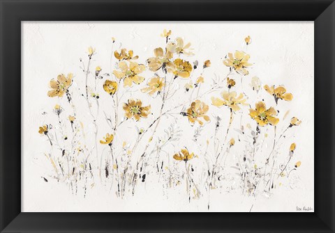 Framed Wildflowers I Yellow Print