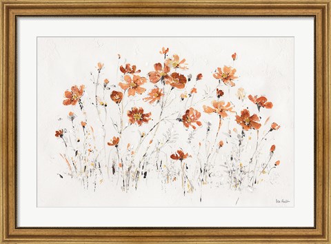 Framed Wildflowers I Orange Print