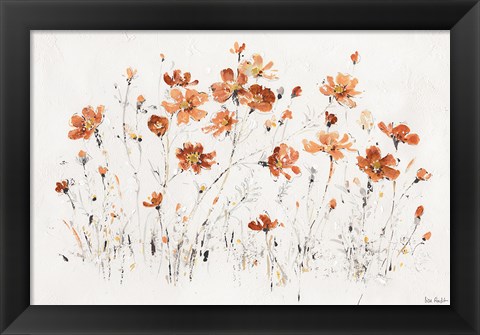 Framed Wildflowers I Orange Print