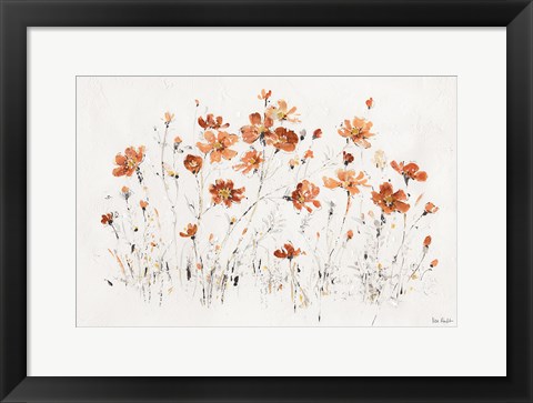 Framed Wildflowers I Orange Print