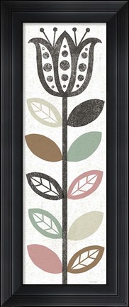 Framed Folk Lodge Floral Hygge Print