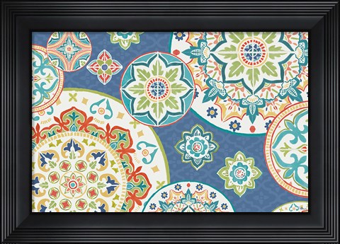 Framed Colorful Journey I Blue Print