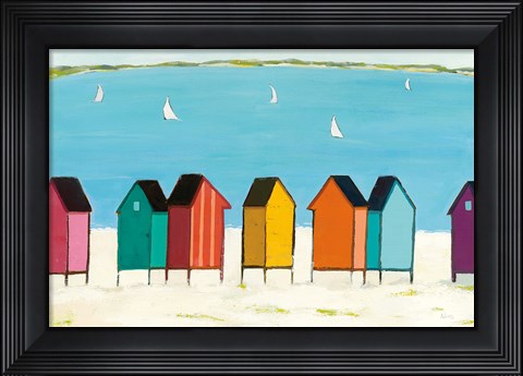 Framed Cabanas I Print