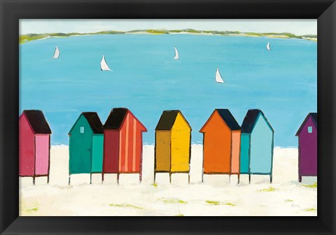 Framed Cabanas I Print