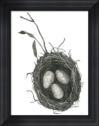 Framed Springtime Nest III Print