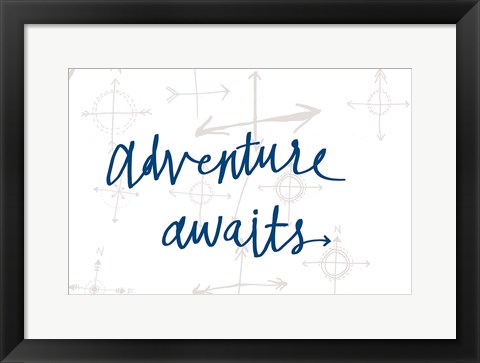 Framed Adventure Awaits v2 Print