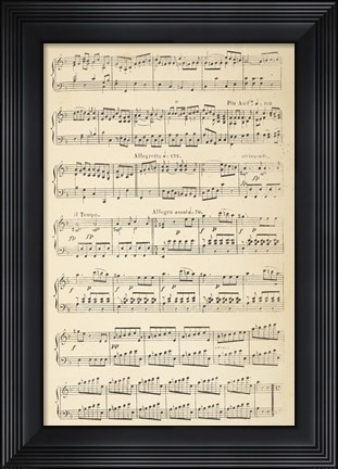 Framed Musical Notes II Print