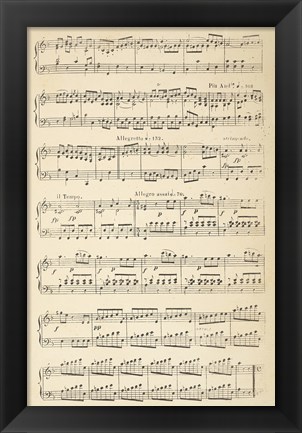 Framed Musical Notes II Print