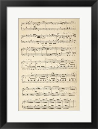 Framed Musical Notes II Print