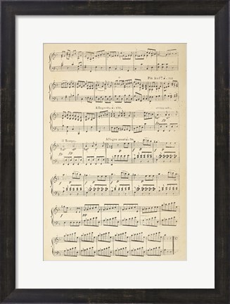 Framed Musical Notes II Print