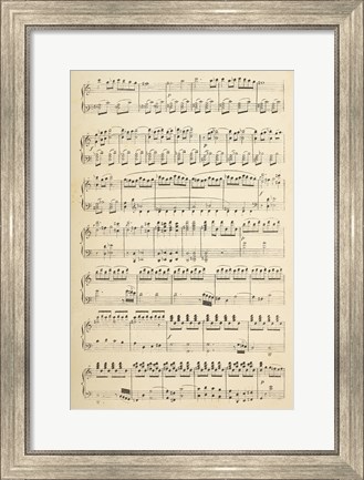 Framed Musical Notes I Print